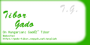 tibor gado business card